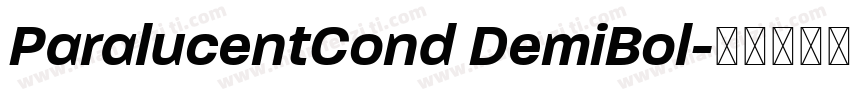 ParalucentCond DemiBol字体转换